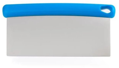 Prerës brumi fleksibël çelik inox, 20 cm, dorezë plastike, blu