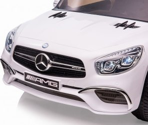 Makina elektrike për kalamaj Milly Mally Mercedes-Benz SL65 AMG, me telekomandë, licencë zyrtare, e bardhë