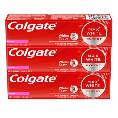 Pastë e dhëmbëve Colgate Max White Expert Original kCLG084, 3 x 75 ml