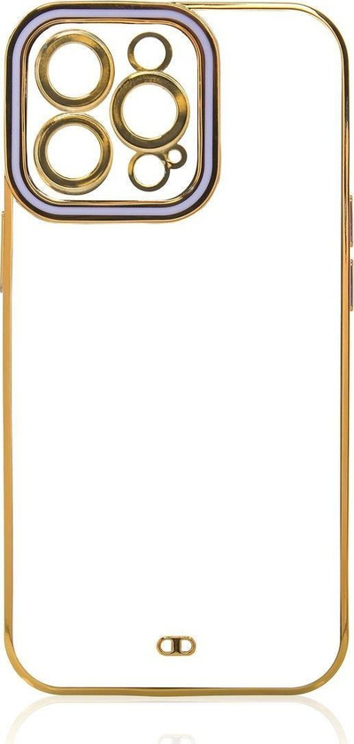 Mbrojtëse telefoni Hurtel Fashion Case për Samsung Galaxy A12 5G, xhel e tejdukshme, kornizë metalike, vjollcë