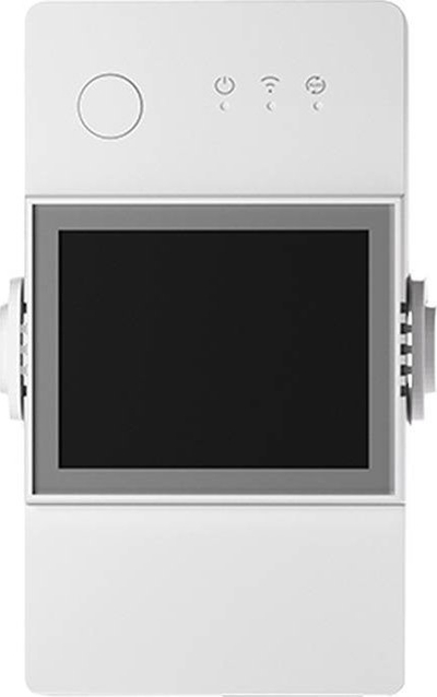 Çelës smart Sonoff TH Elite, monitorim temperature dhe lagështie, ekran LCD, i bardhë