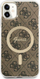Mbulesë telefoni Guess GUHMN61H4STW për iPhone 11, hardcase 4G MagSafe, kafe