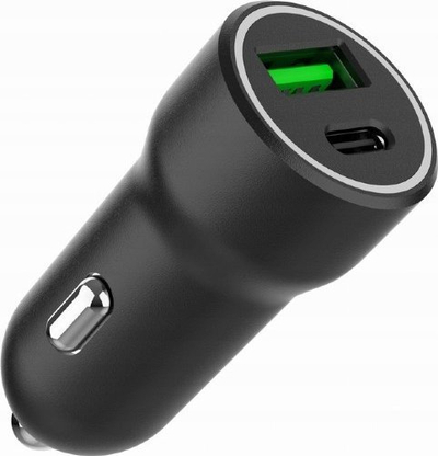Karikues Gembird, për makinë, 2x USB, PD 20W, i zi