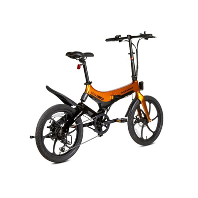 Biçikletë elektrike MS Energy eBike i20, 250W, 45 deri në 50km, zezë/portokalli