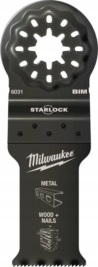Teh Starlock Milwaukee Bi-Metal për vegël multifunksionale, set me 10 copë, i zi