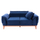Divan-krevat Bennington HM3250.18, 2 vende, 180 cm, blu e errët