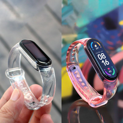 Rrip silikoni për Xiaomi Mi Band 5 dhe 6, zëvendësues, transparent