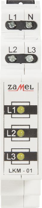 Indikator tensioni Zamel LKM-01-30, 230/400V, 3x LED, i verdhë