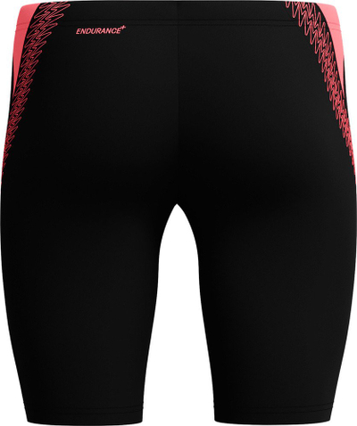 Костим за капење Speedo HyperBoom Splice Jammer, за мажи, црн со корална боја