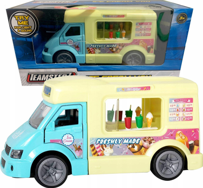 Furgon lodër akullore Teamsterz Ice Cream Van, me drita dhe tinguj, për fëmijë 3+