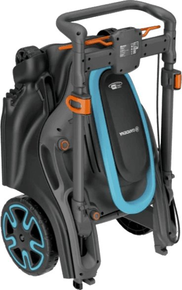 Kositëse bari Gardena PowerMax Duo 46/36 V, sistem me dy tehe