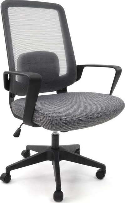 Karrige zyre ergonomike Ertusolid AMO-70, gas lift, mbështetëse rrjete, gri melange