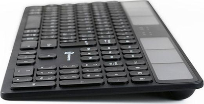 Tastierë Powerton SolarSlim, wireless, US, e zezë