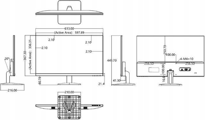 Monitor Hikvision DS-D5027F2-1P2, 27\", IPS Full HD, i zi