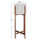Vazo dekorative RENTIL HM4684.02L, Fiber Cement, Φ25x65cm, e bardhë me bazë teak