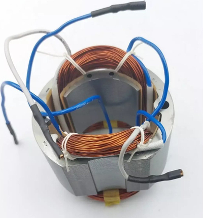 Stator elektrik universal, spirale bakri, për motorë të vegjël, gri
