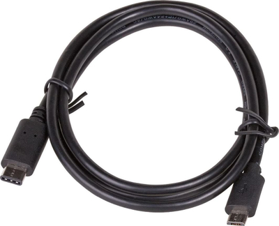 Kabllo USB Akyga AK-USB-16, USB Micro-B me USB-C, 1.0 m, e zezë