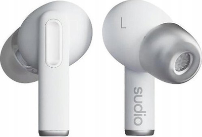 Беспроводни слушалки Sudio A1 Pro, во уво, ANC, бели
