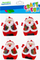 Set ornamente vetëngjitëse prej filci Craft with Fun Santa Claus Christmas, 4 copë, shumëngjyrëshe