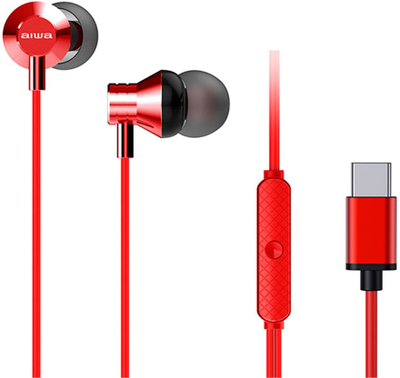 Слушалки во уво Aiwa ESTM-50USB-C, ултра компактни, со микрофон, црни