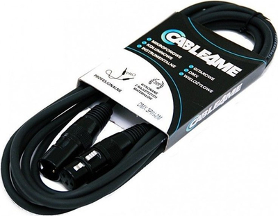 Kabllo DMX CABLE4ME, XLR 3 pin, 15m, e zezë