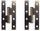 Menteshë dere Haushalt H-Style, 110x55x2.5mm, set 2 copë, bronz antik