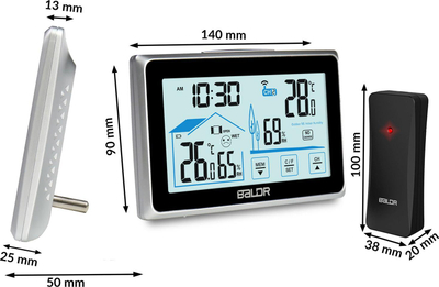 Stacion moti Baldr BD-910, ekran digjital, sensor pa tela, i zi