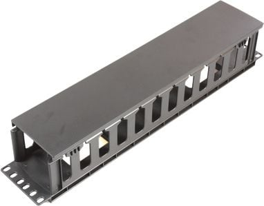 Aksesor për rack Microconnect CABLEMANA-4, për menaxhim kabllosh 2U, për rack 19", ngjyrë e zezë
