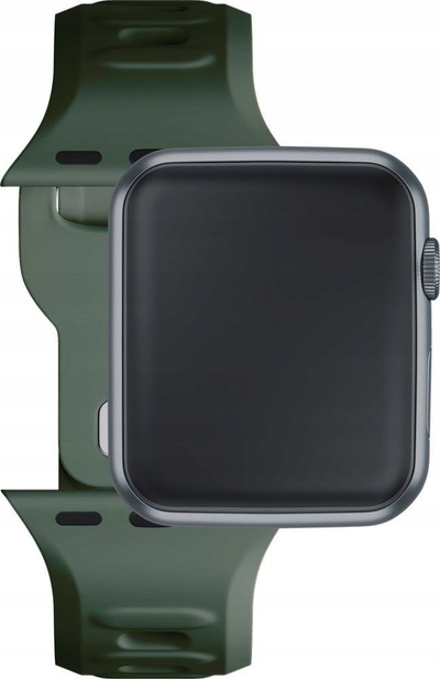Rrip ore 3MK Silicone Watch Strap, për Apple Watch 38 40 41mm, silikoni, jeshile e errët