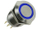 Ndërprerës Lamptron Silverline LAMP-SW1611L-S, 16mm, LED blu, argjendtë