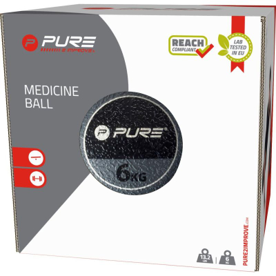 Top mjekstor Pure2Improve, 6 kg, gome antirrëshqitëse, gri me të zezë