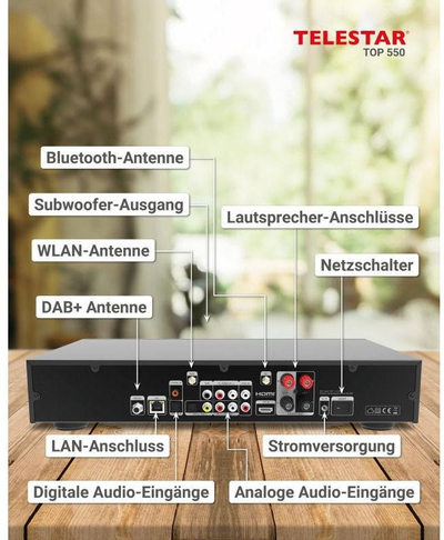 Sistem HiFi Telestar TOP 550, CD, Bluetooth, DAB+, i zi