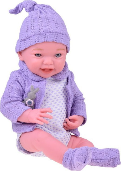 Kukull Yokomisiad Smiling Baby Doll ZA5321, 40cm, me jumpser vjollcë