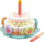 Lodër druri Sevi Wooden Birthday Cake, tortë ditëlindjeje, shumëngjyrëshe