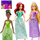 Set kukullash Mattel Disney Princess HLW4, Tiana Rapunzel Ariel, 3 copë, me aksesorë