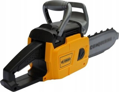 Играчка моторна пила Power Tools Conquering, пластична, за деца, жолто сива