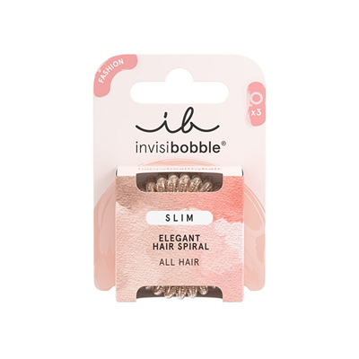 Lidhëse për flokë Invisibobble Slim Of Bronze And Beads Hair Scrunchie, 3 copë