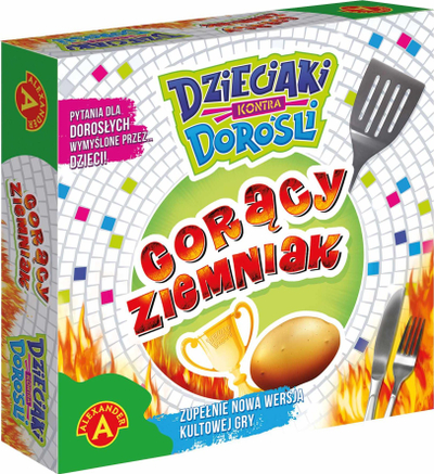 Loja shoqërore Alexander Hot Potato Kids vs Adults, 440 pyetje, për fëmijë dhe të rritur, shumëngjyrëshe