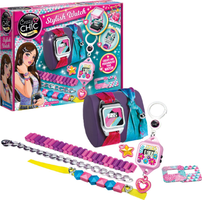 Set kreativ për orë dore Clementoni Crazy Chic Stylish Watch 18639, për fëmijë 7+