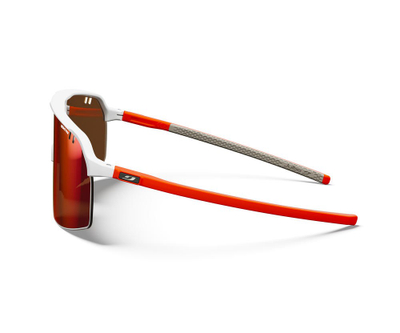 Syze sportive JULBO INTENSITY, lente reaktive të kuqe, kornizë e bardhë portokalli