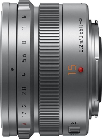 Lente Panasonic Leica DG Summilux H-X015E, 15mm, f/1.7, argjend
