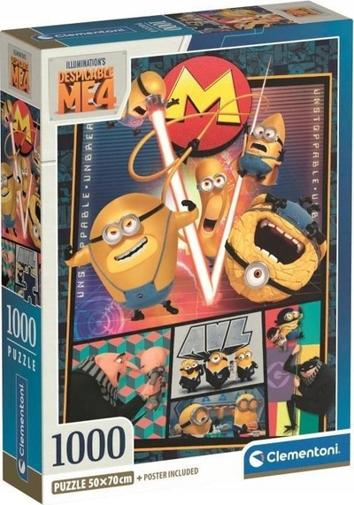 Puzzle Clementoni Despicable Me 4, 1000 copë, shumëngjyrësh