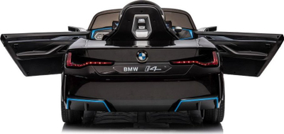 Makina elektrike për kalamoj Lean Toys BMW i4, 4x4, rrota EVA, e zezë