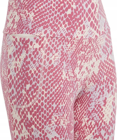 Leggings adidas Essentials Future Icons Jr IC0095, për vajza, me print, rozë