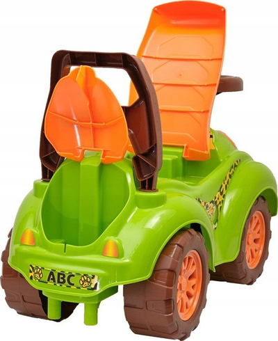 Makina lodër Ride On Technok, me timon me borie, ulëse me hapësirë, e gjelbër