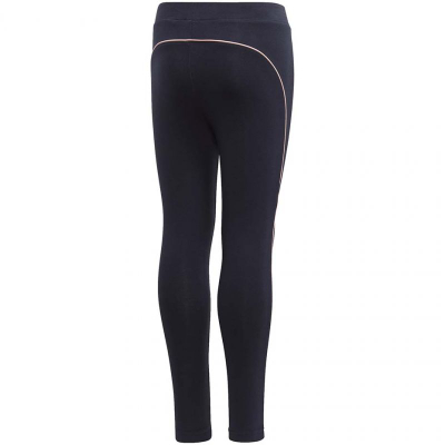Leggings për fëmijë Adidas LG Cot Tight Jr GG3497, pambuk elastik, të zinj