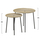 Set tavolina për kafe 2-pjesësh Cupper Φ55x45Hcm (HM9878.01), zezë