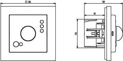 Senzor lëvizjeje Ospel Impresja ŁP-16Y/m/28, elektronik, 230V, gold metallic