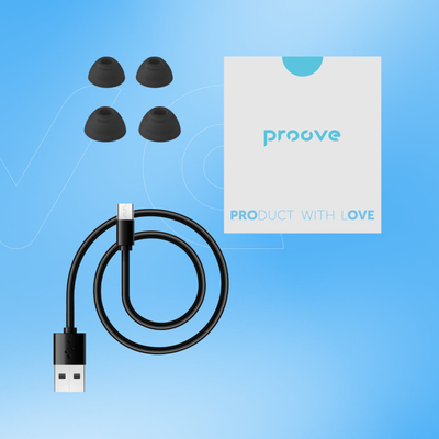 Dëgjuse wireless Proove Intro Pro, IPX4, me aplikacion, të zeza
