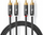 Kabllo audio NEDIS Profigold RCA, 2x RCA në 2x RCA, 2 m, stereo, e zezë